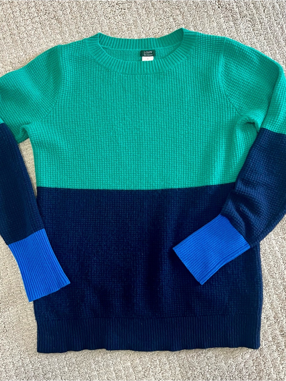 J. Crew Cashmere Colorblock Sweater